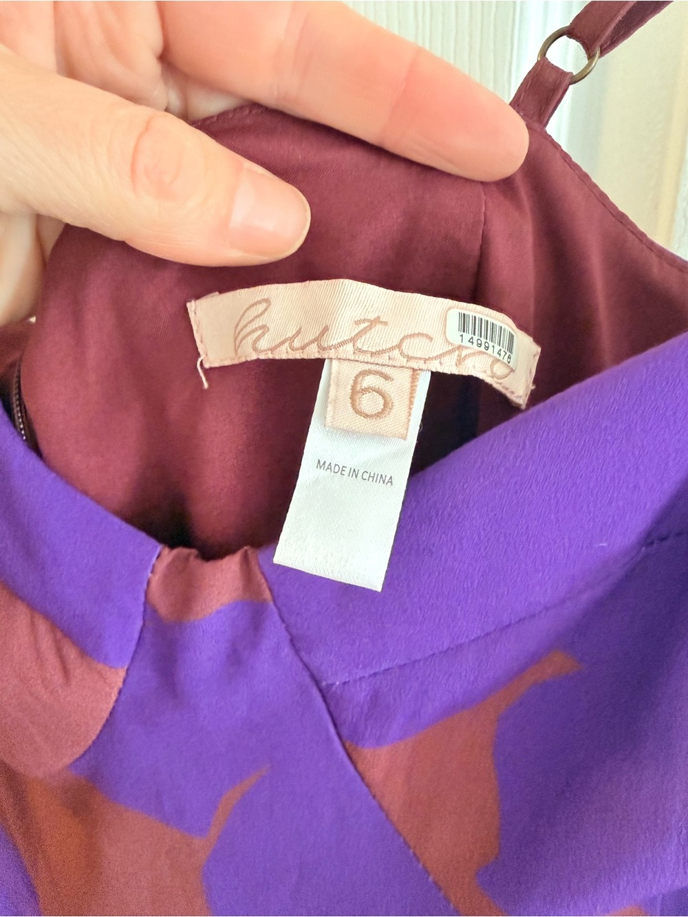 Hutch Purple and Burgundy Floral Midi Dress - - Picture 3 of 5
